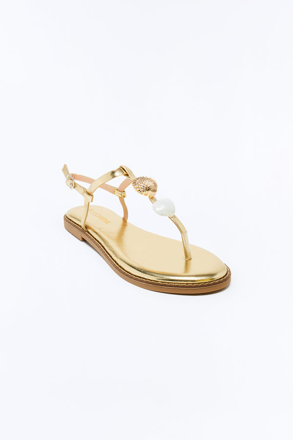 Atlantic Seashell Sandals - Gold