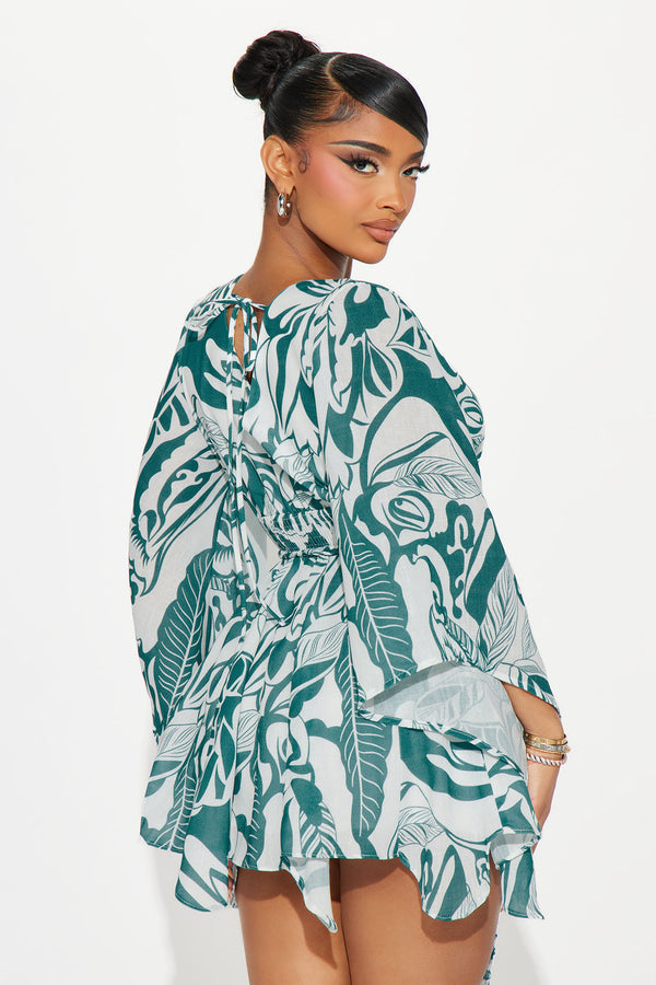 Nanami Mini Dress - Teal/Combo