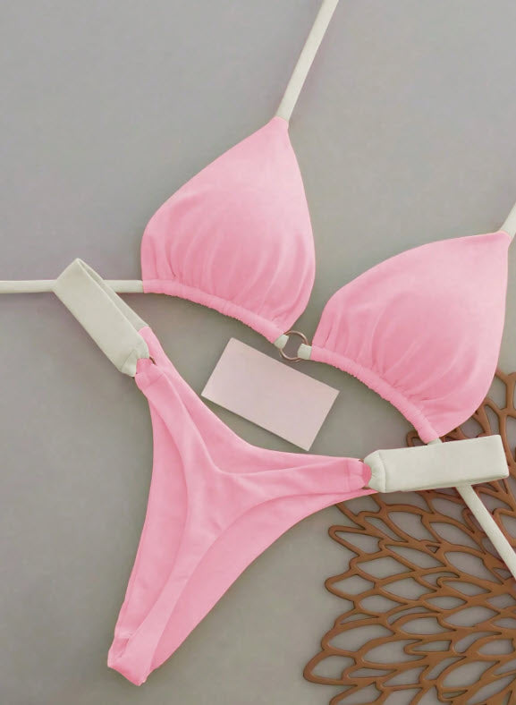 Caught Feelings Bikini Set - Pink