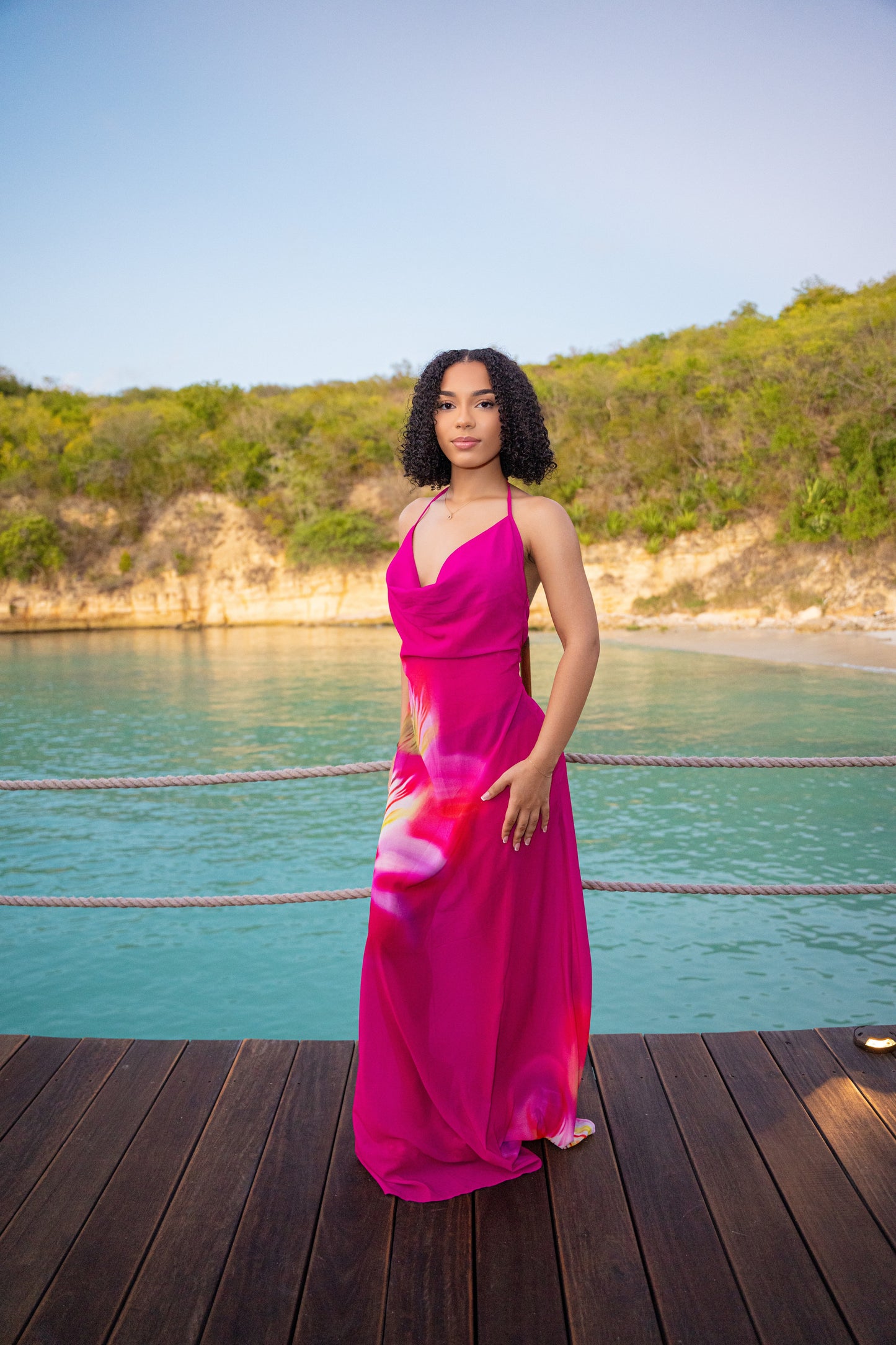 Fantasy Maxi Dress - Pink Tropical - Pink Tropical