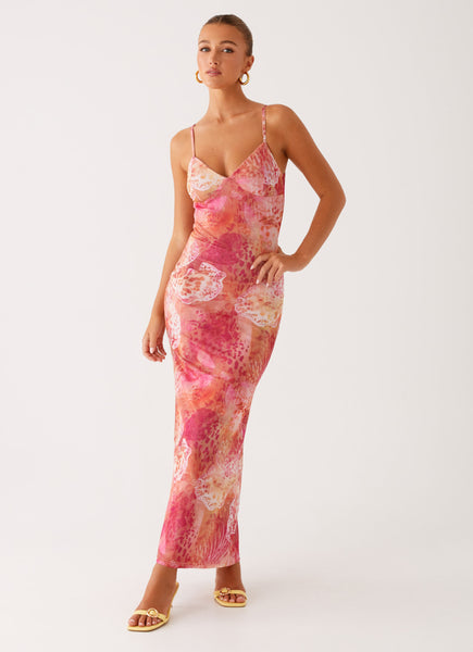 Kasey Midi Dress - Flamingo Fling - Flamingo Fling