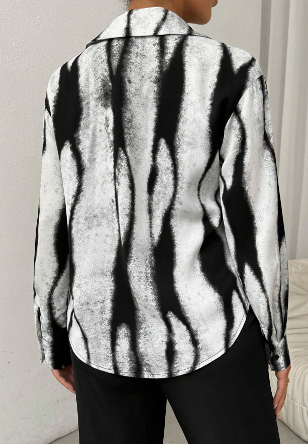 Black White Office Shirt