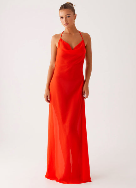 Fantasy Maxi Dress - Orange - Orange