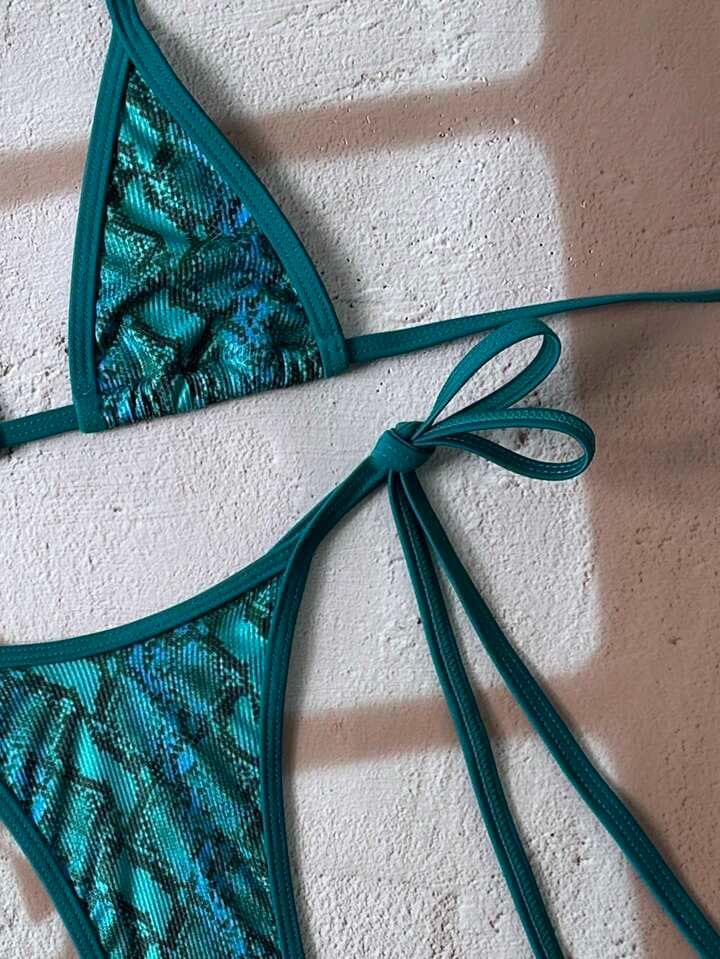 Ocean Breeze Textured Bikini - Blue