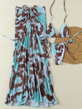 Island Muse Sarong Bikini Set - Multicolor
