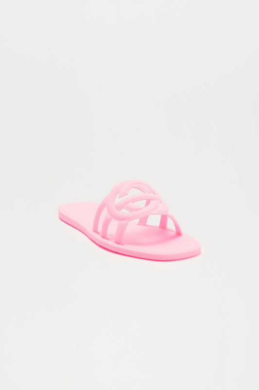 Peachy Slip On Sandals - Pink