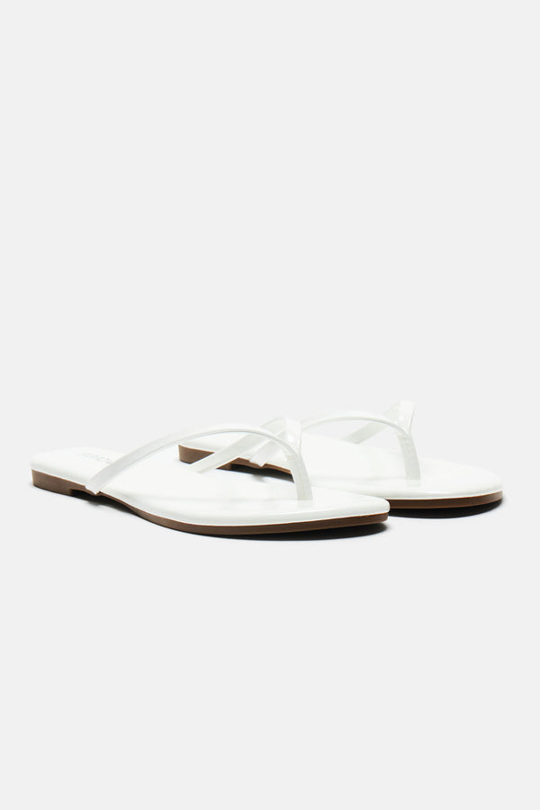 Summer Glow Flat Sandal - White