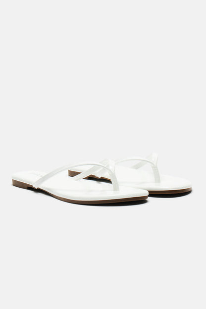 Summer Glow Flat Sandal - White
