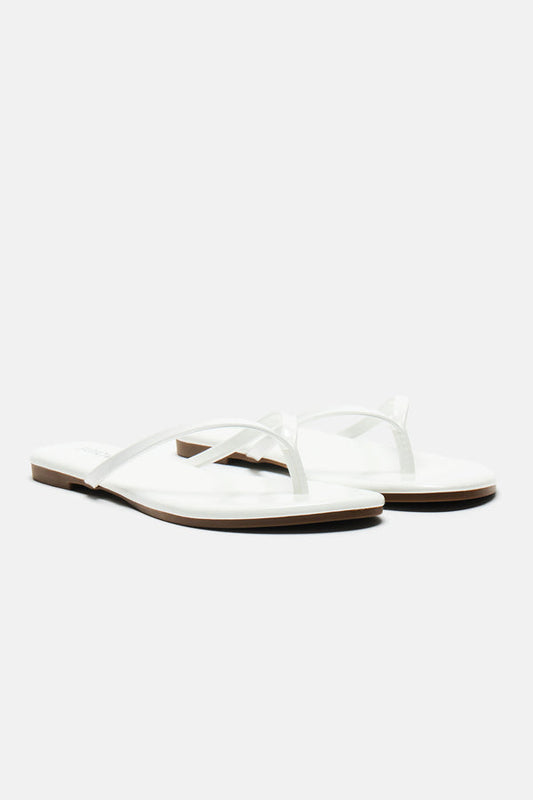 Summer Glow Flat Sandal - White