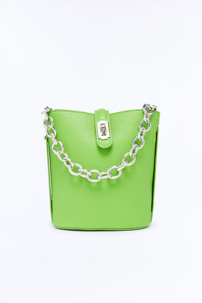 Hidden Gem Faux Leather Bag - Green