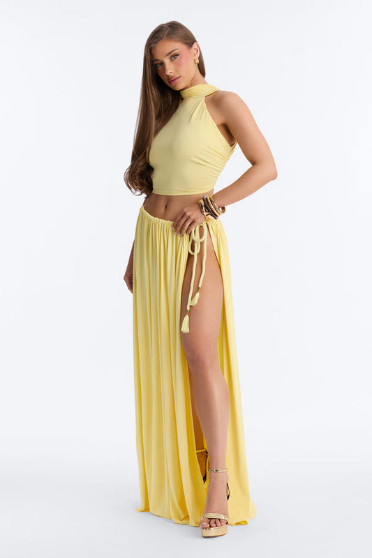 Riley Maxi Skirt Set - Yellow