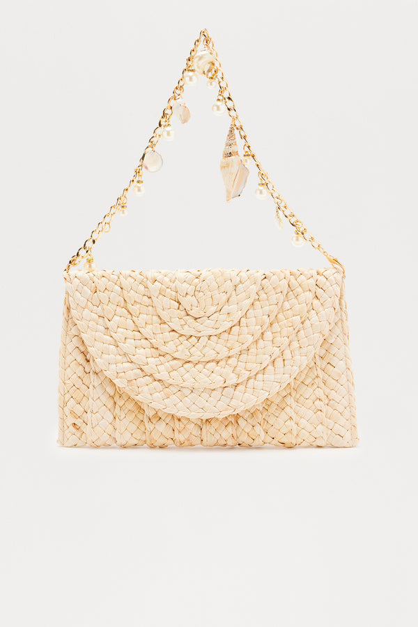 Sandy Straw Vacation Handbag - Natural
