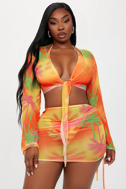 Bexley 4 Piece Bikini Set - Orange Combo