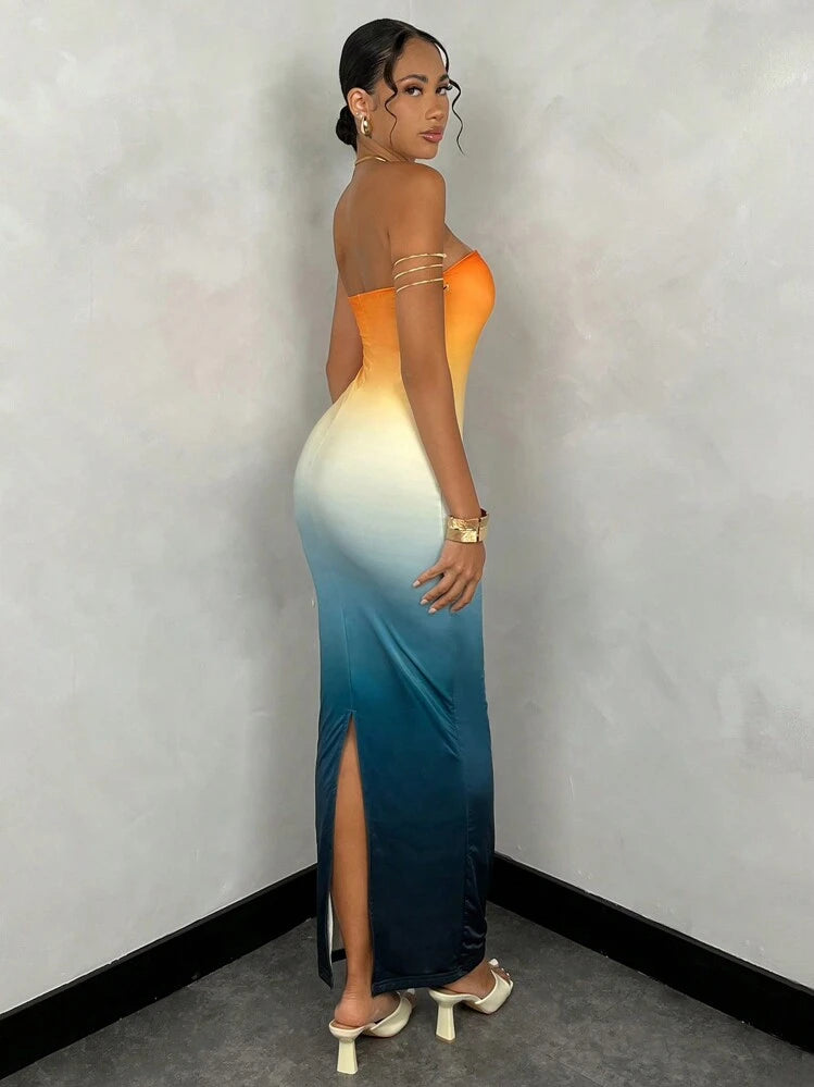 Sleeveless Printed Maxi Dress