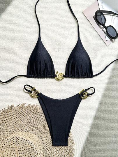 Midnight Muse Bikini Set - Black