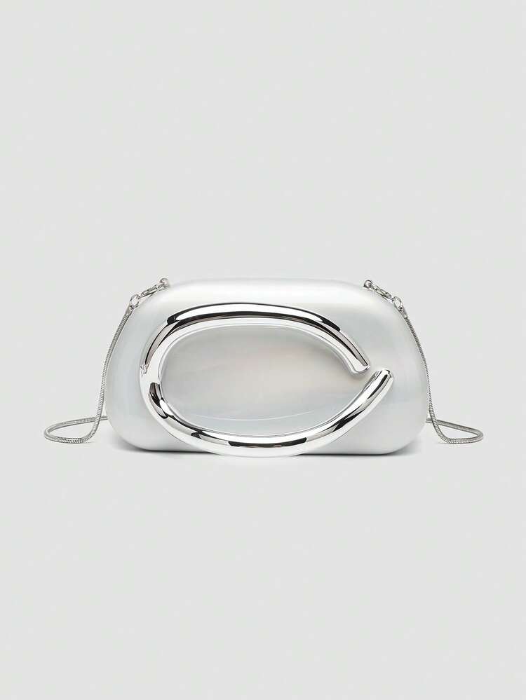 Beige Acrylic Clutch