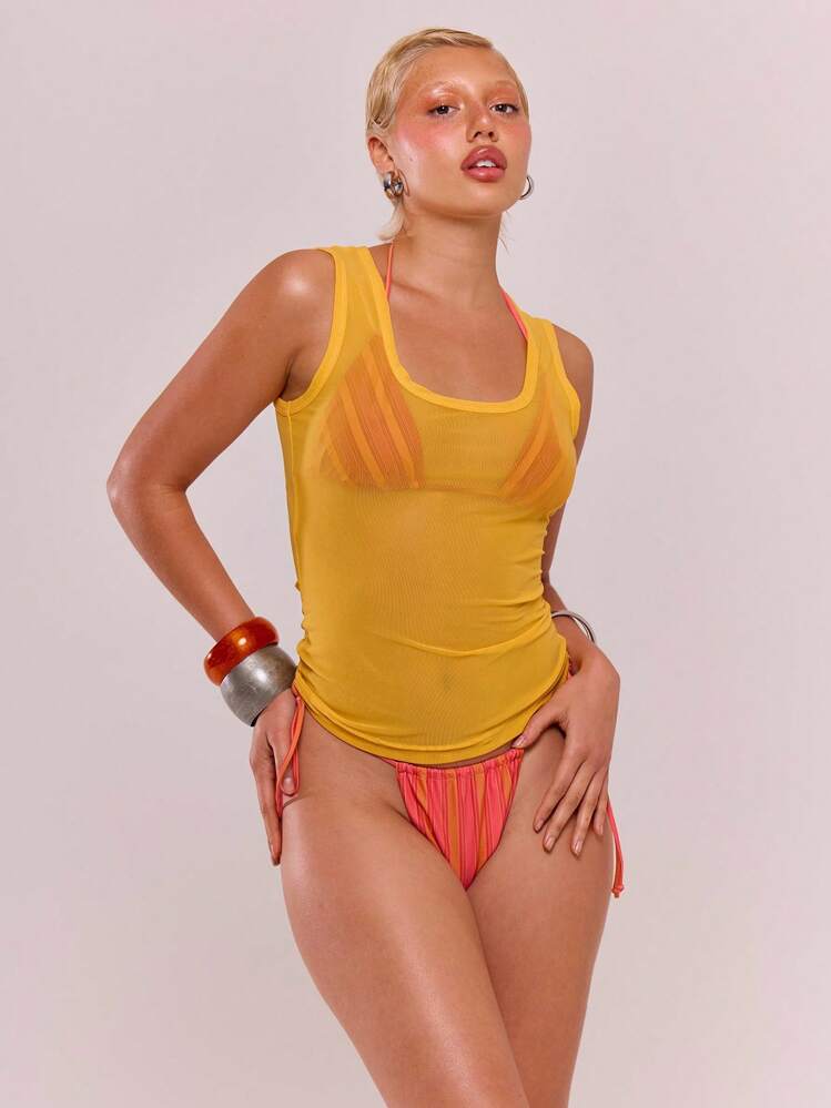 Mesh detailed tank Top