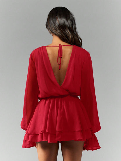 Long Sleeved Short Dress