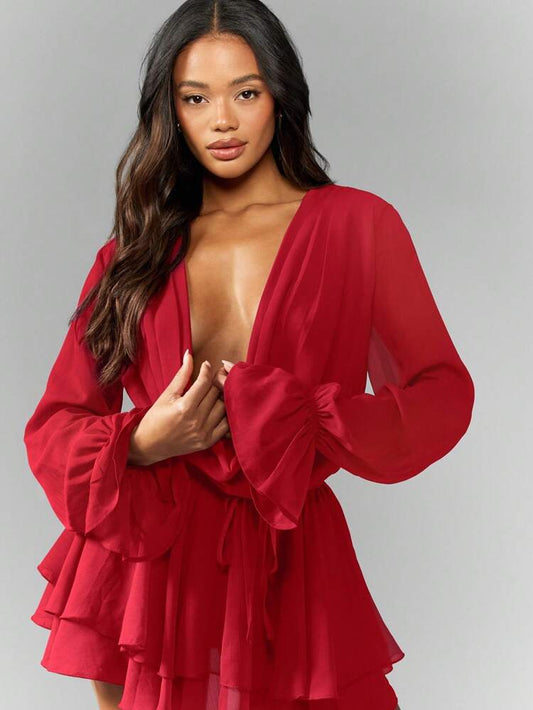 Long Sleeved Short Dress