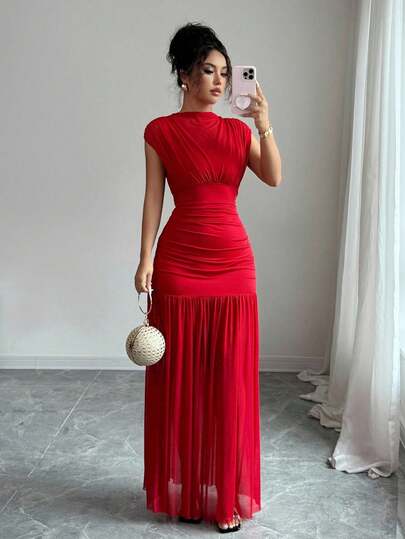 Sangria Silhouette Maxi Dress