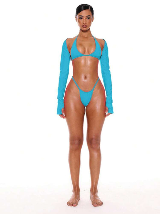 Ibiza Glow Shrug Bodysuit - Blue