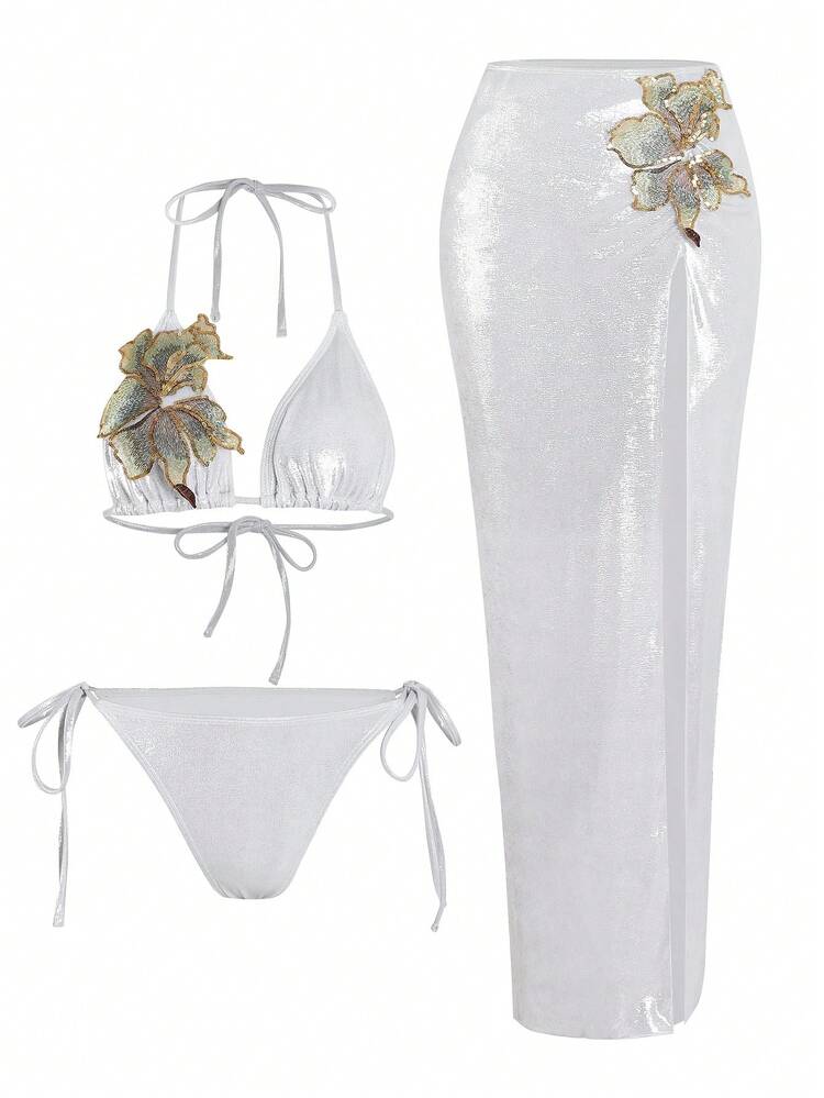 Seaside Bloom Swimwear - White