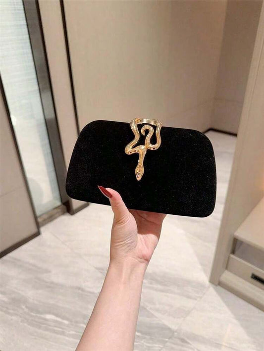 Black Velvet Evening Clutch