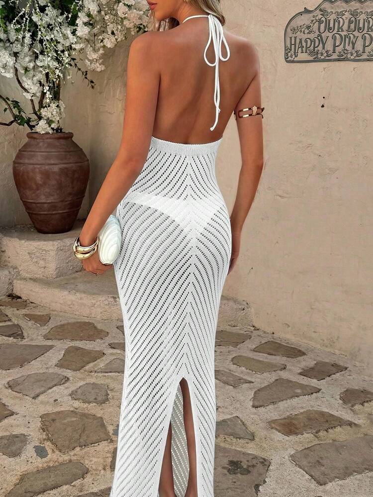 White Pearl Cover Up Dress