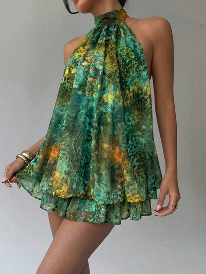 Halter Tie Mini Dress - Eden
