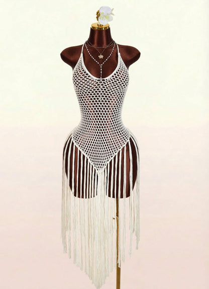 Sandy Pearl Beach Dress - Apricot
