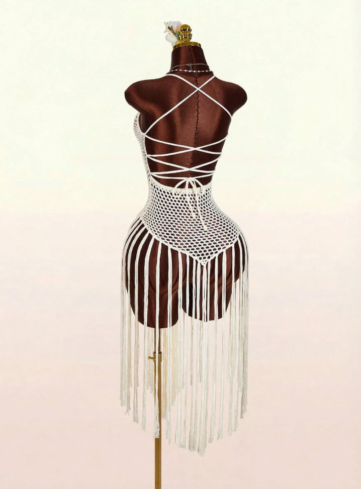 Sandy Pearl Beach Dress - Apricot