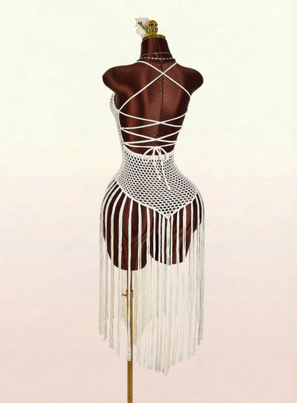 Sandy Pearl Beach Dress - Apricot