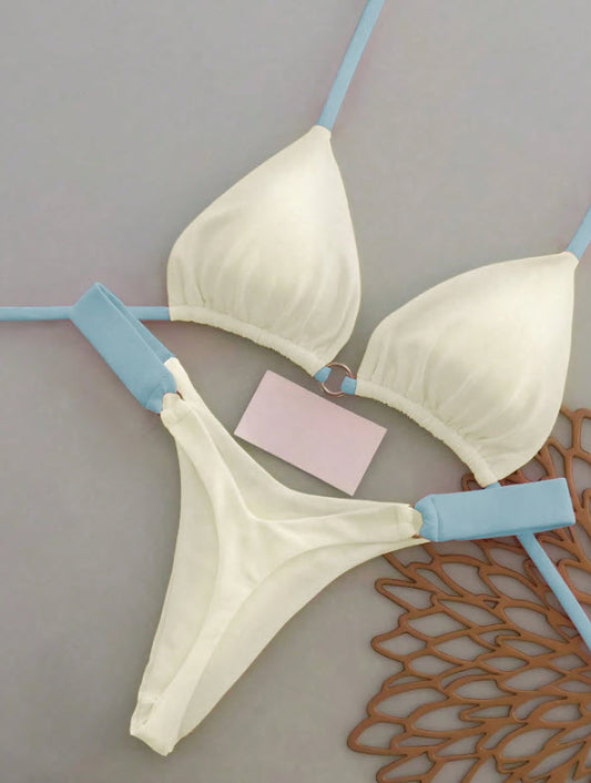 Sandstone Patchwork Bikini - Beige