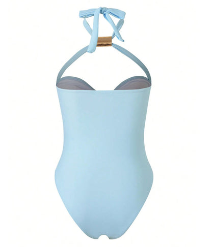 Baby Blue Cutout 2 Piece Bikini
