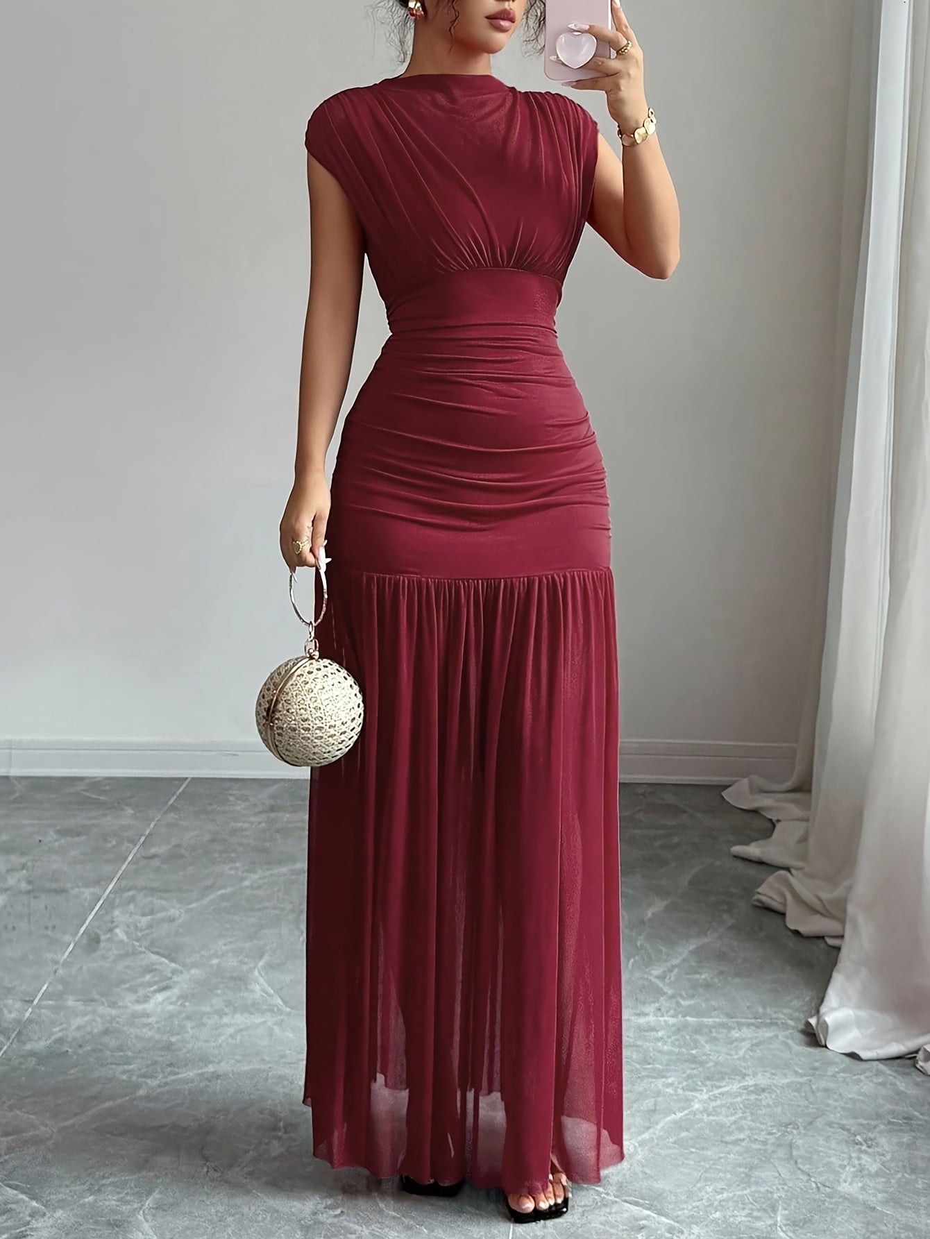 Fitted evening sheath Maxi Dress