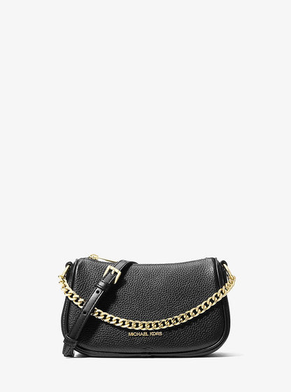 Carmela Small Pebbled Leather Covertible Crossbody Bag - Black