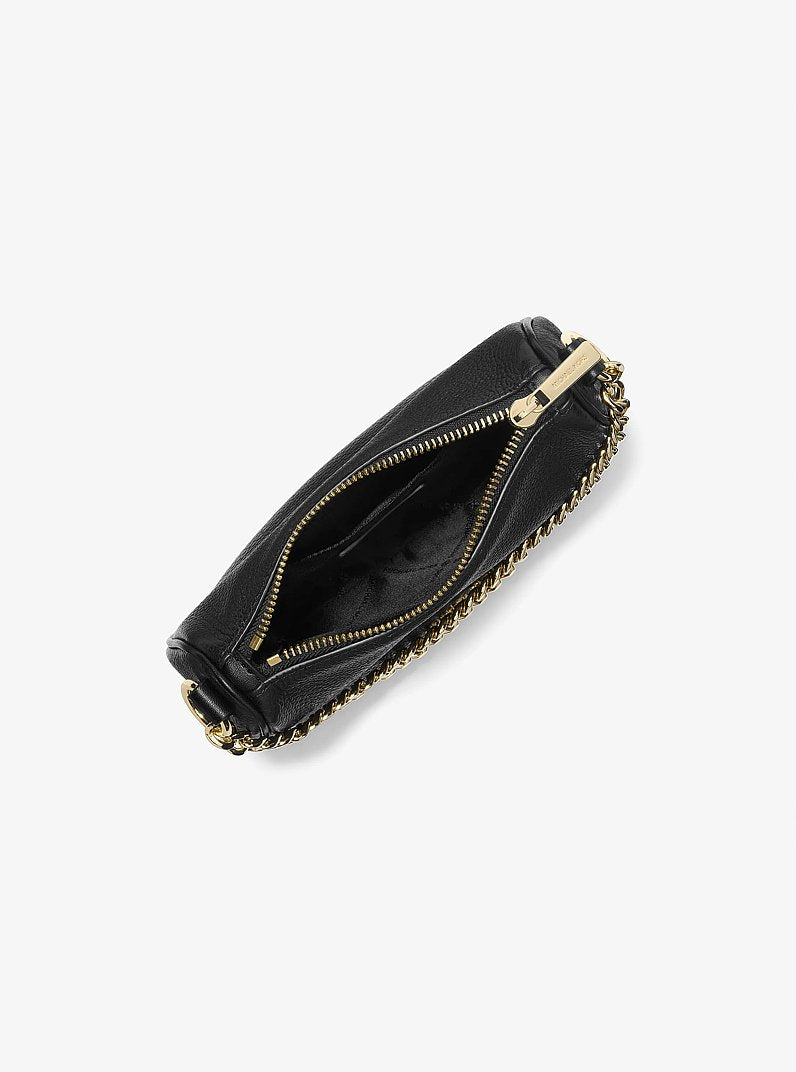 Carmela Small Pebbled Leather Covertible Crossbody Bag - Black