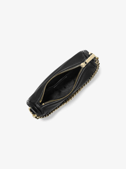 Carmela Small Pebbled Leather Covertible Crossbody Bag - Black