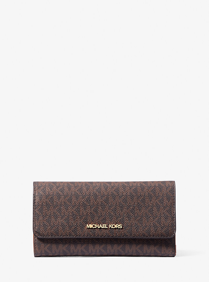Jet Set Trifold Wallet (Brown)
