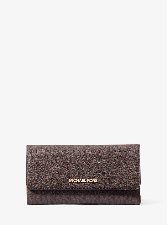 Jet Set Trifold Wallet (Brown)