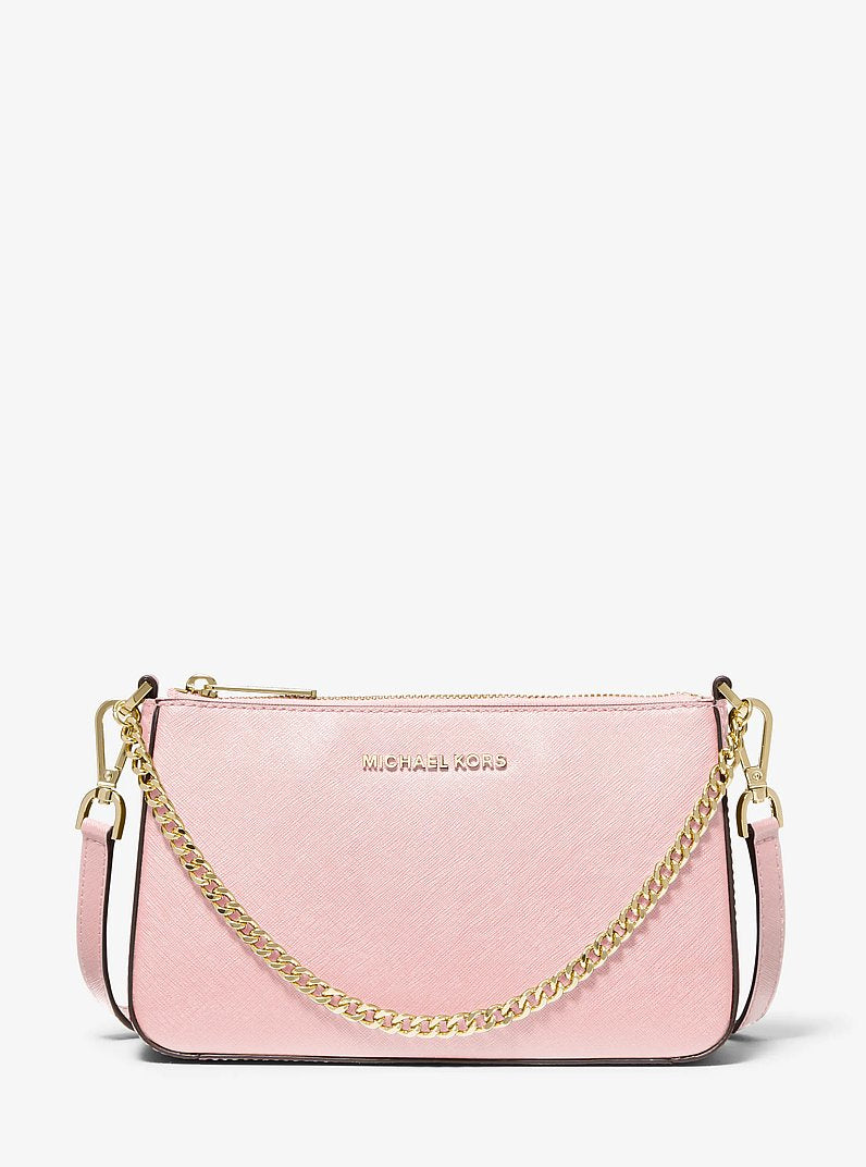 Jet Set Medium Saffiano Leather Crossbody Bag - Powder Blush