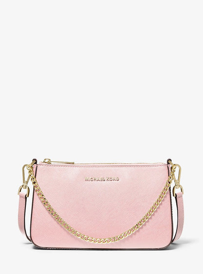 Jet Set Medium Saffiano Leather Crossbody Bag - Powder Blush