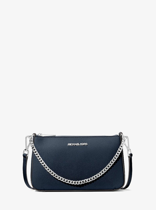 Jet Set Medium Saffiano Leather Crossbody Bag - Navy