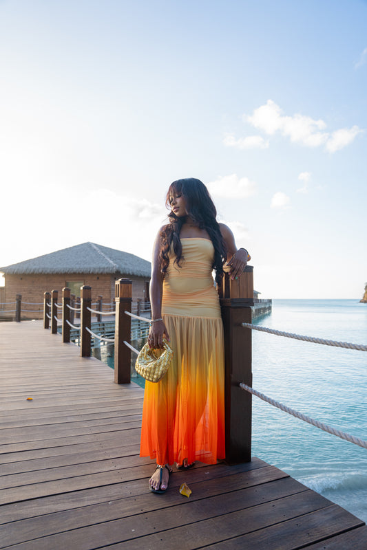Sunset Ombré Maxi Dress
