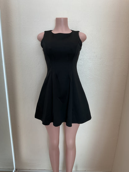 Jet Noir Cocktail Short Dress