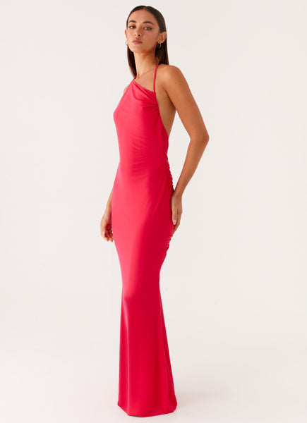 Amari Maxi Dress - Raspberry - Raspberry