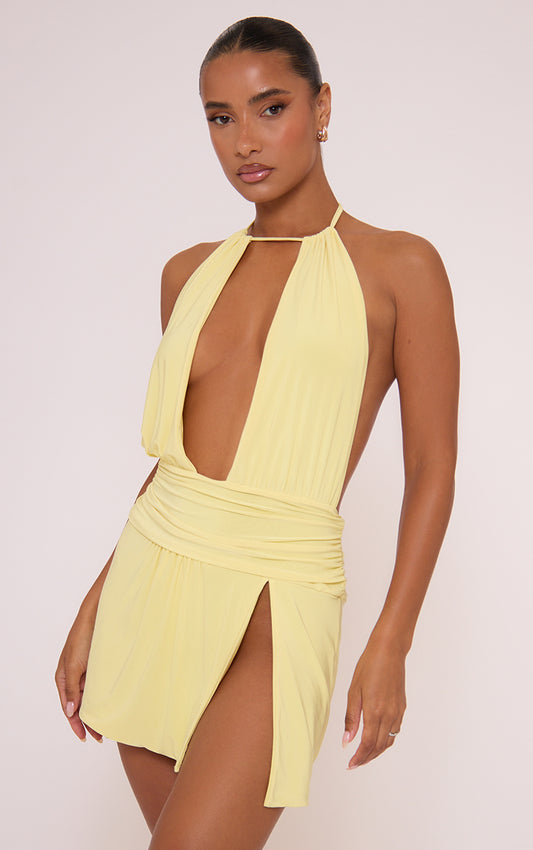 Sunset Heliconia Royale Mini Dress