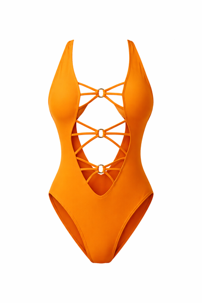Gone Coastal Swimsuit - Orange