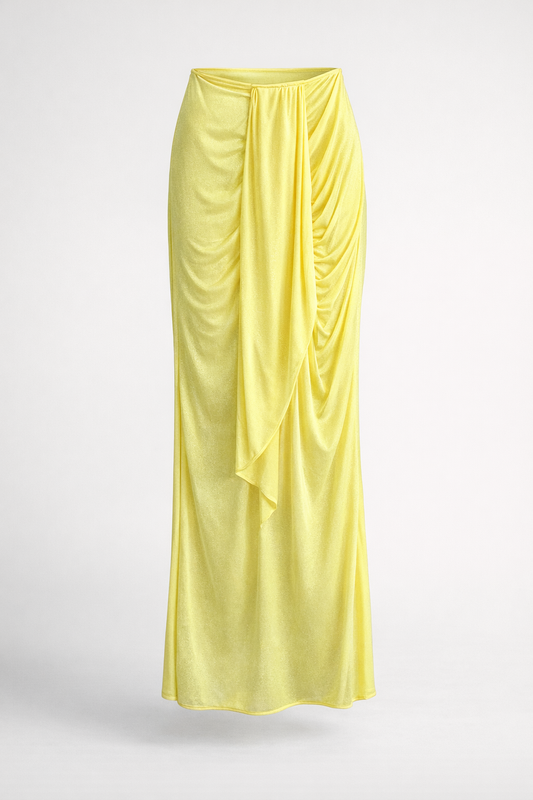 No Rush Long Skirt - Yellow