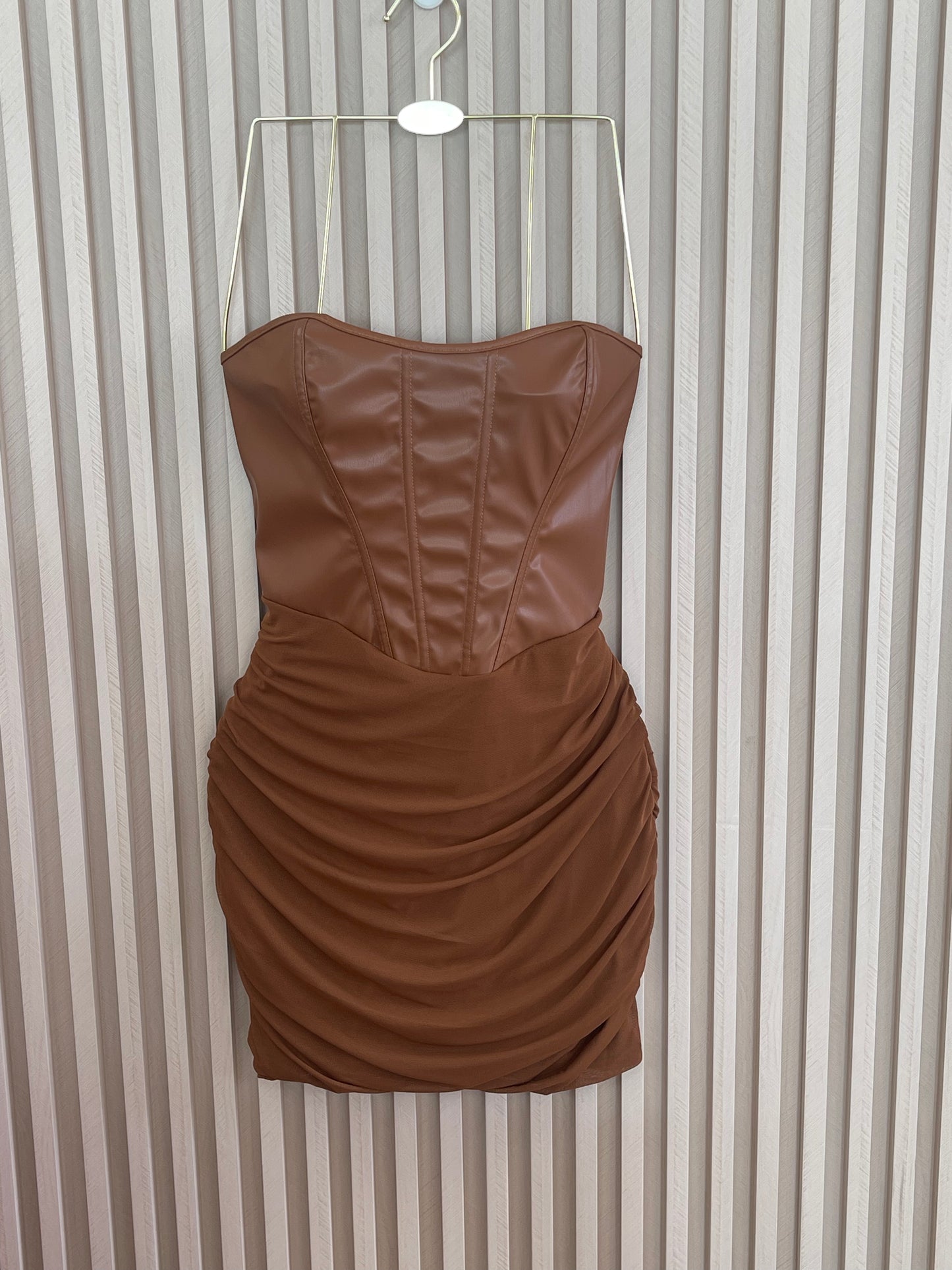 Golden Heliconia Short Dress